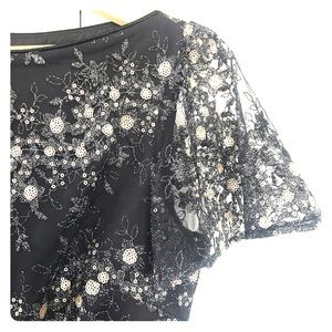 Black fit and flare sequin dress M ( USA 8 )